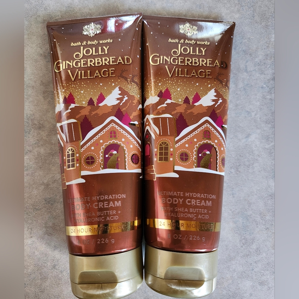 2 New BBW Jolly gingerbread body cream